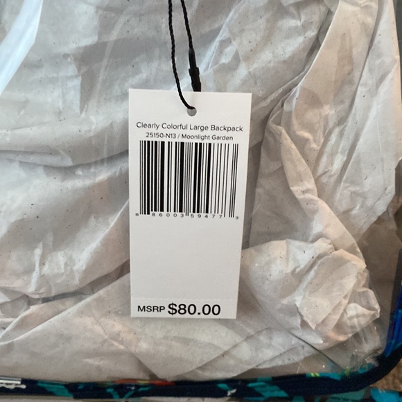 -- Vera bradley clear backpack moonlight garden - Picture 2 of 5